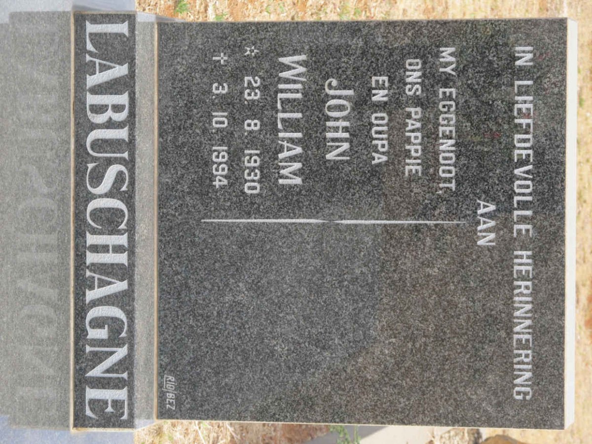 LABUSCHAGNE John William 1930-1994