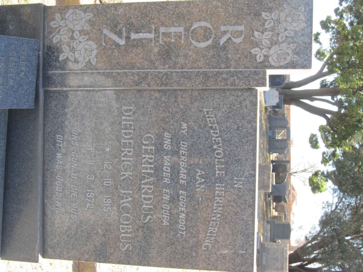 ROETZ Gerhardus Diederick Jacobus 1915-1972 &amp; Kathleen Johanna ROBSON 1913-1996
