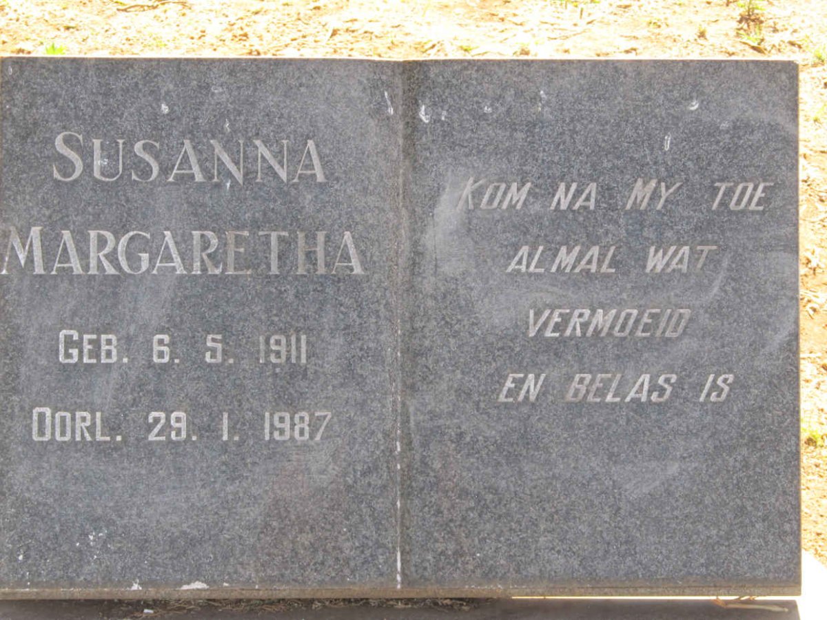 ROSSOUW Cornelis Petrus 1888-1978 &amp; Susanna Margaretha 1911-1987