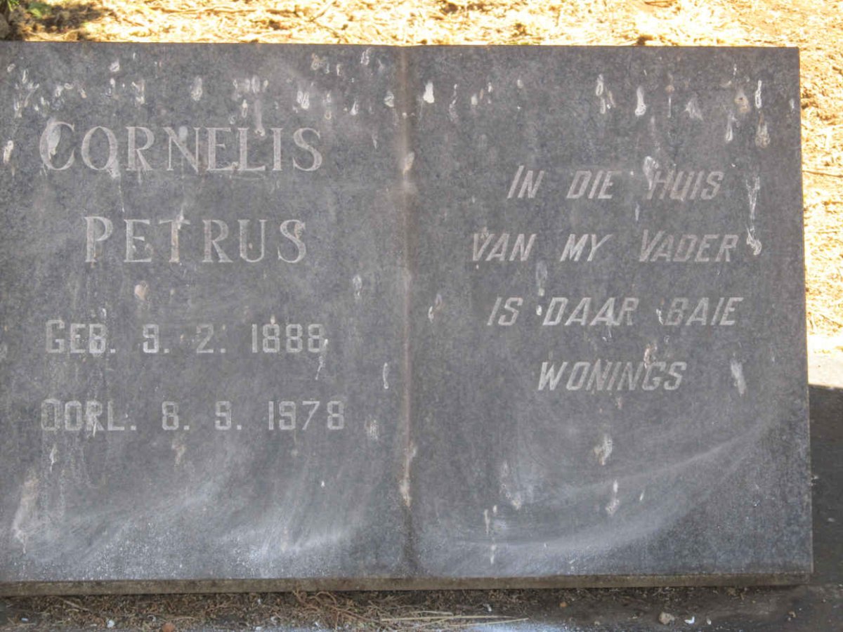 ROSSOUW Cornelis Petrus 1888-1978 &amp; Susanna Margaretha 1911-1987