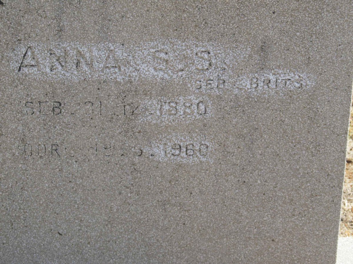 TAYLOR Frederik J. 1878-1958 &amp; Anna S.S. BRITS 1880-1960