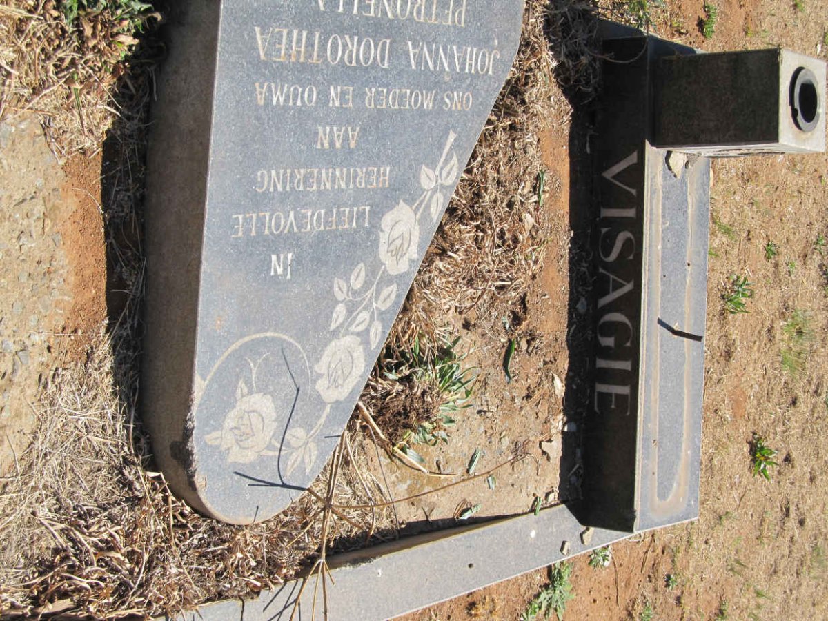 VISAGIE Johanna Dorothea Petronella 1904-1979