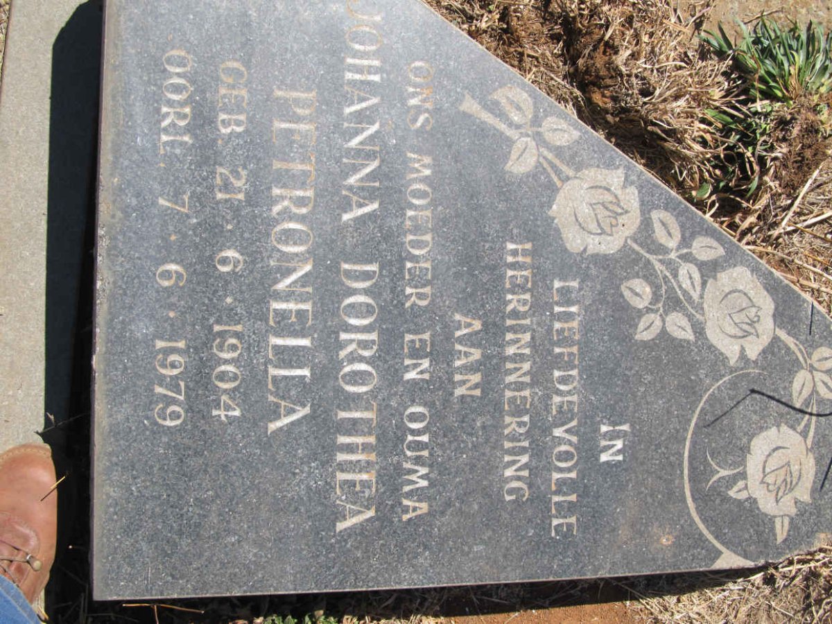 VISAGIE Johanna Dorothea Petronella 1904-1979