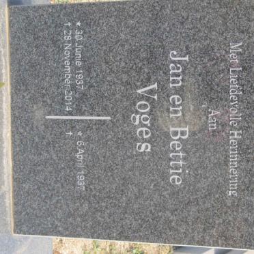 VOGES Jan 1937-2014 &amp; Bettie 1937-