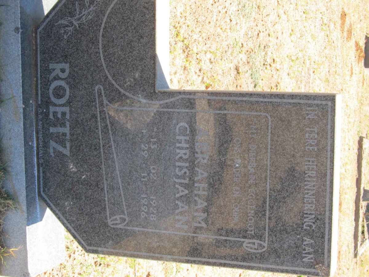 ROETZ Abraham Chrisjaan 1928-1996