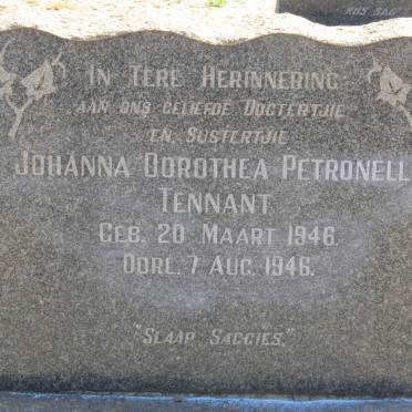 TENNANT Johanna Dorothea Petronella 1946-1946