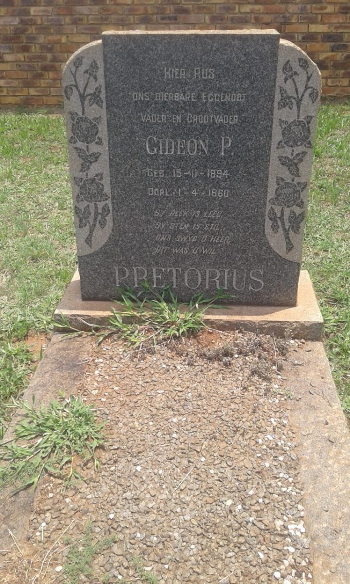 PRETORIUS Gideon P. 1894-1960