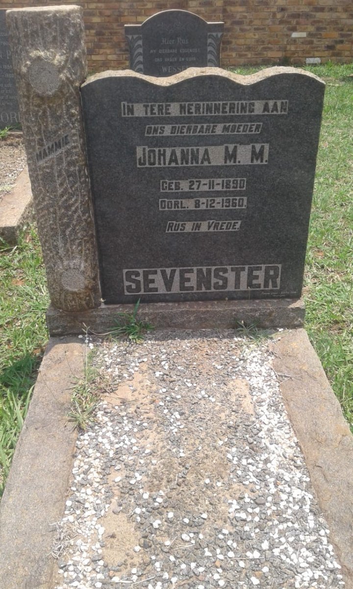 SEVENSTER Johanna M.M. 1890-1960