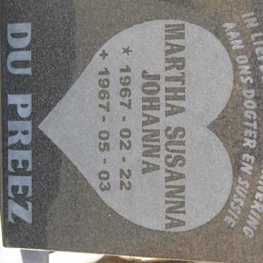 PREEZ Martha Susanna Johanna, du 1967-1967