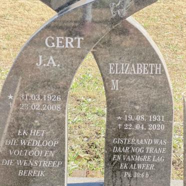 BEETGE J.A. 1926-2008 & Elizabeth M. 1931-2020