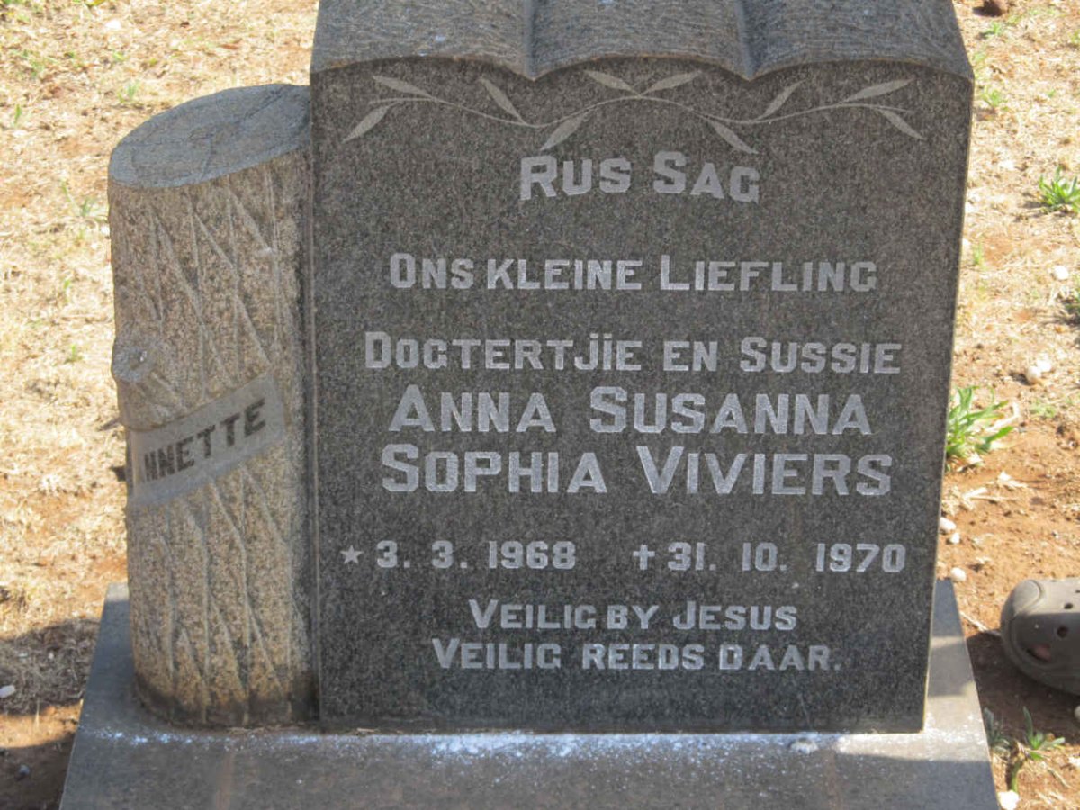 VIVIERS Anna Susanna Sophia 1968-1970