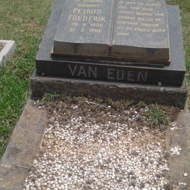 EDEN Petrus Frederik, van 1935-1962