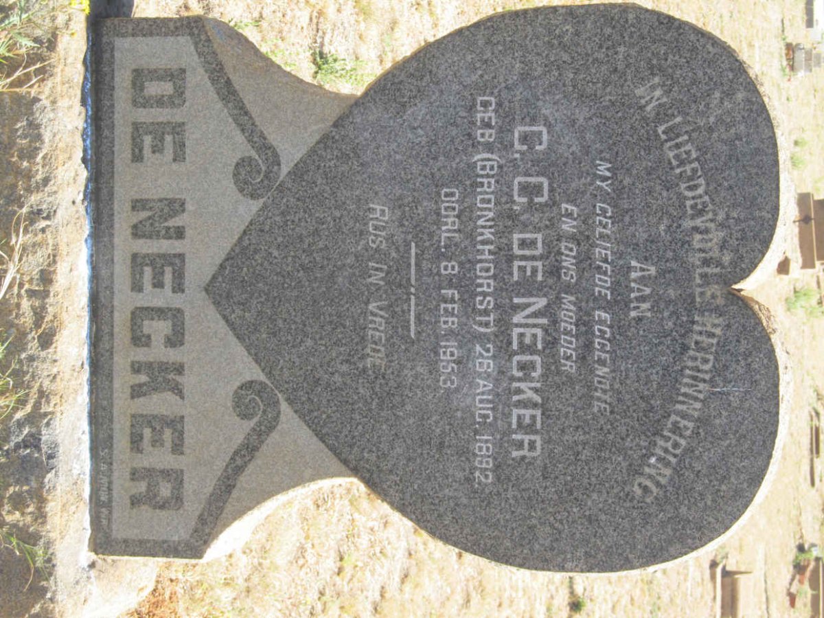 NECKER C.C., de nee BRONKHORST 1892-1953