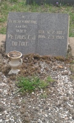 TOIT Petrus C.J., du 1883-1965