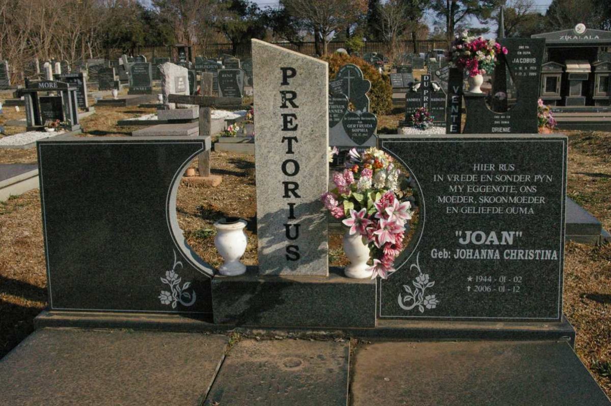 PRETORIUS Johanna Christina 1944-2006