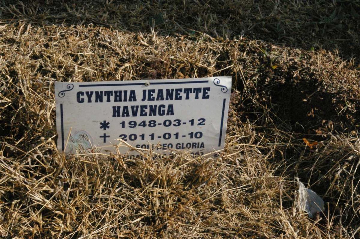 HAVENGA Cynthia Jeanette 1948-2011