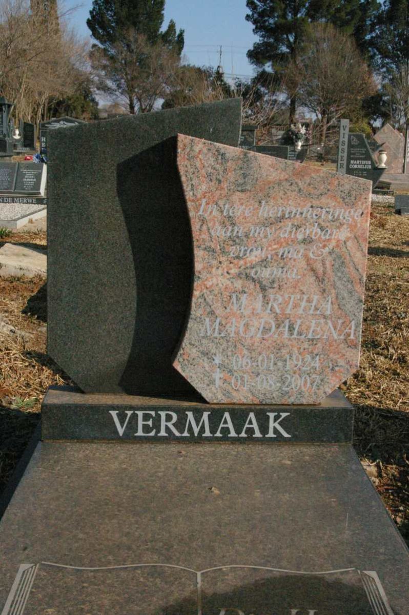 VERMAAK Martha Magdalena 1924-2007