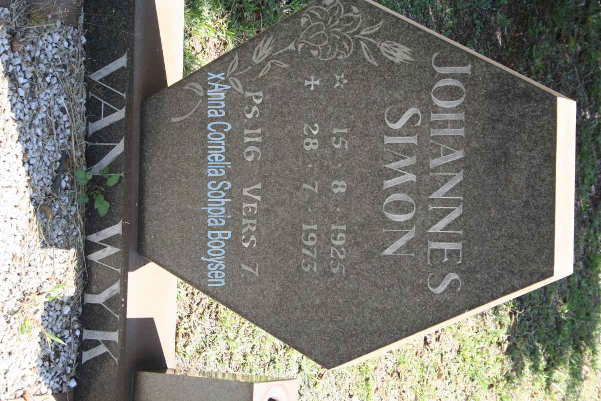 WYK Johannes Simon, van 1925-1973