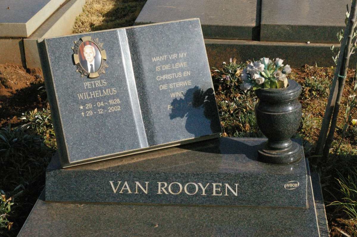 ROOYEN Petrus Wilhelmus, van 1928-2002