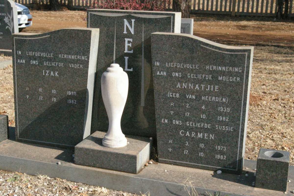 NEL Izak 1938-1982 &amp; Annatjie VAN HEERDEN 1939-1982 :: NEL Carmen 1973-1982