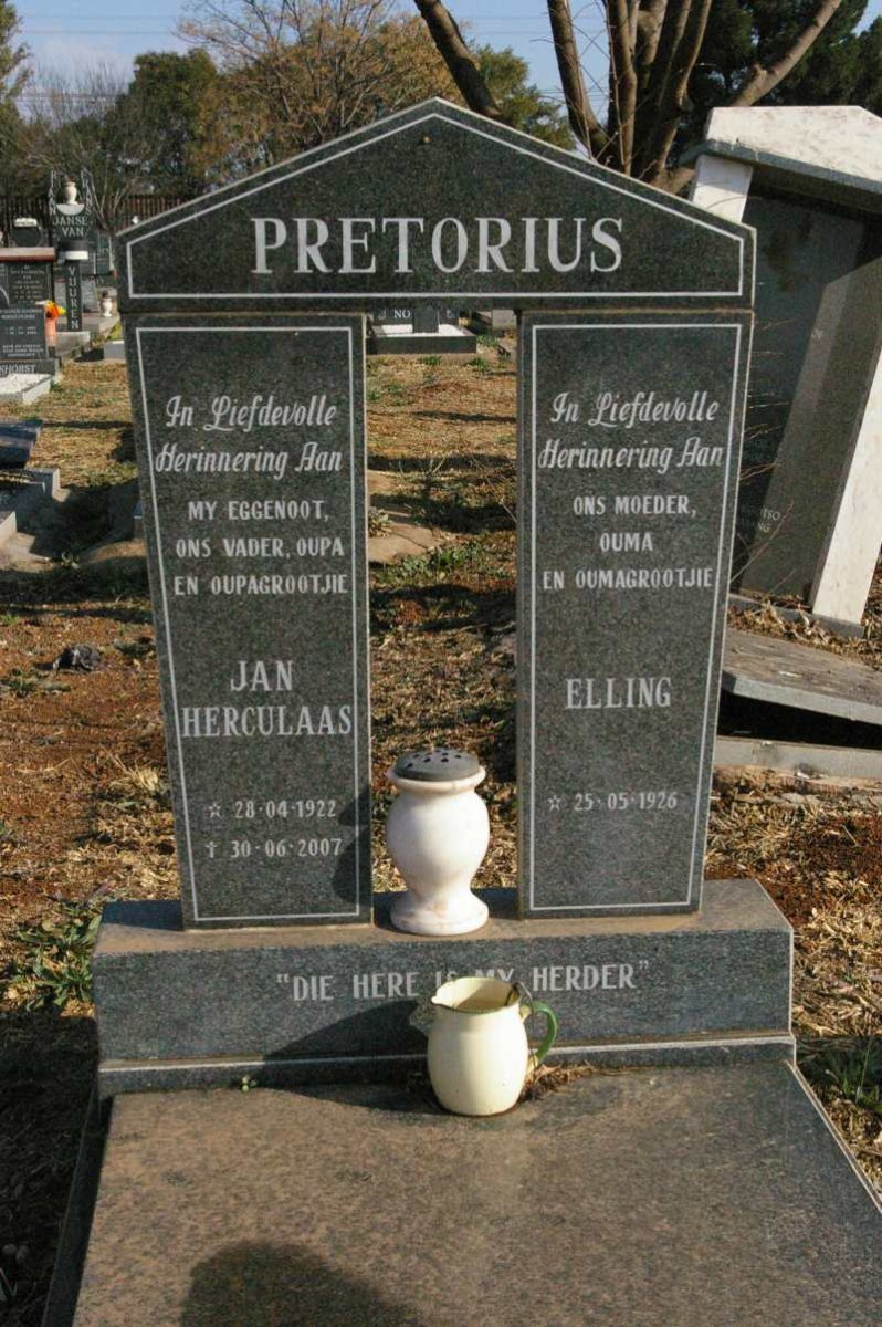 PRETORIUS Jan Herculaas 1922-2007 &amp; Elling 1926-