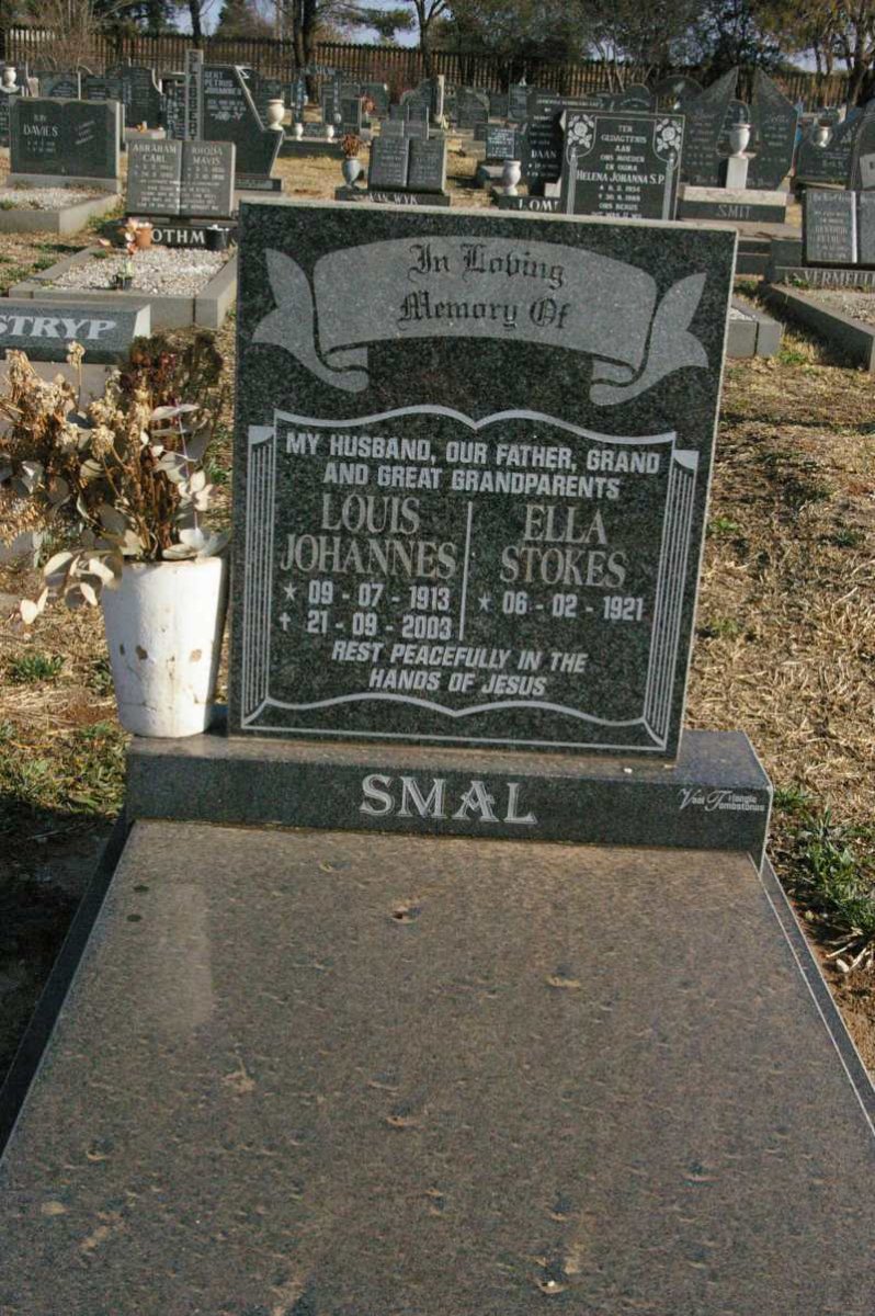 SMAL Louis Johannes 1913-2003 &amp; Ella Stokes 1921-
