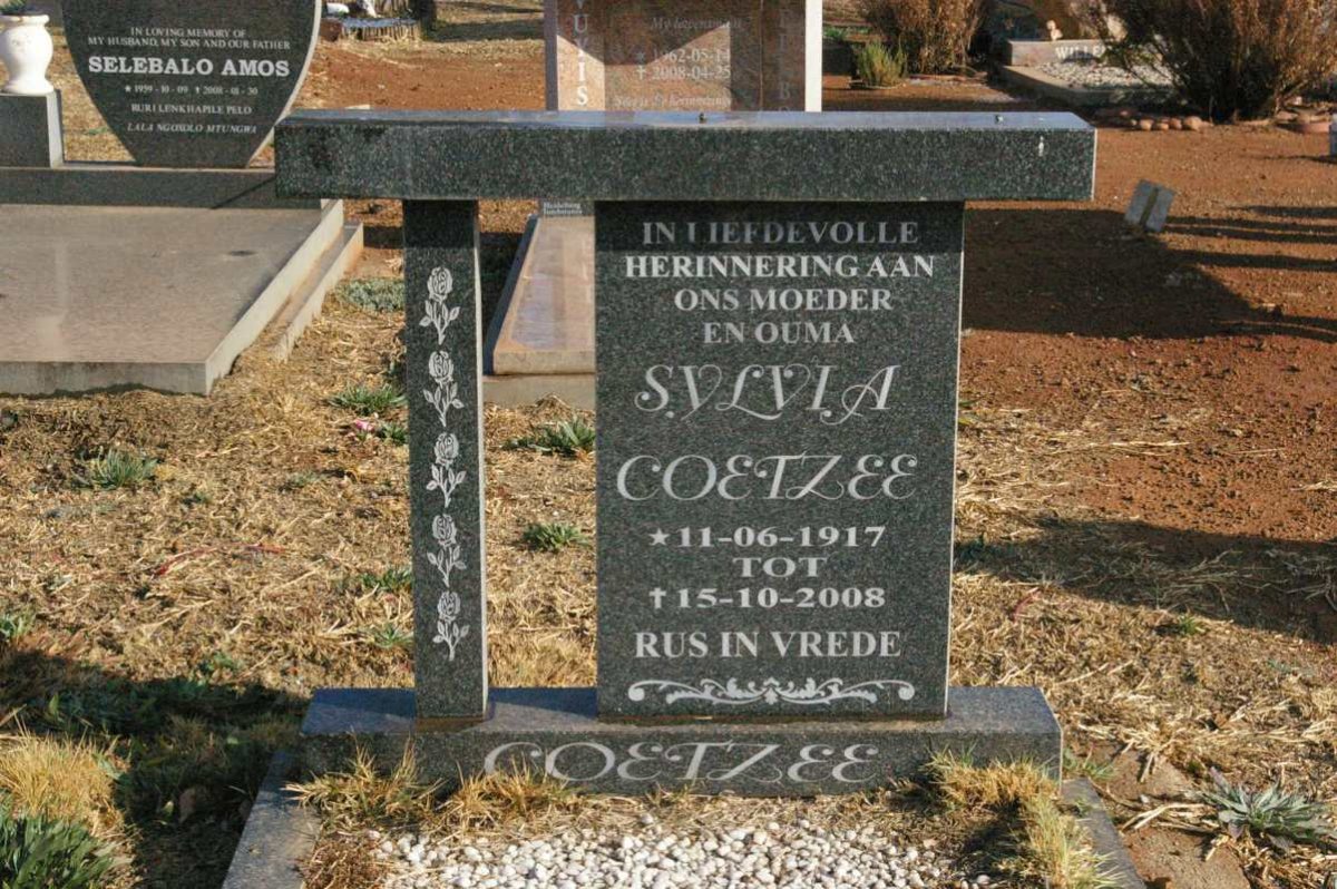 COETZEE Sylvia 1917-2008