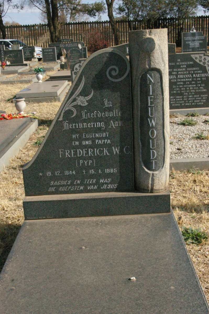 NIEUWOUDT Frederick W.C. 1944-1985