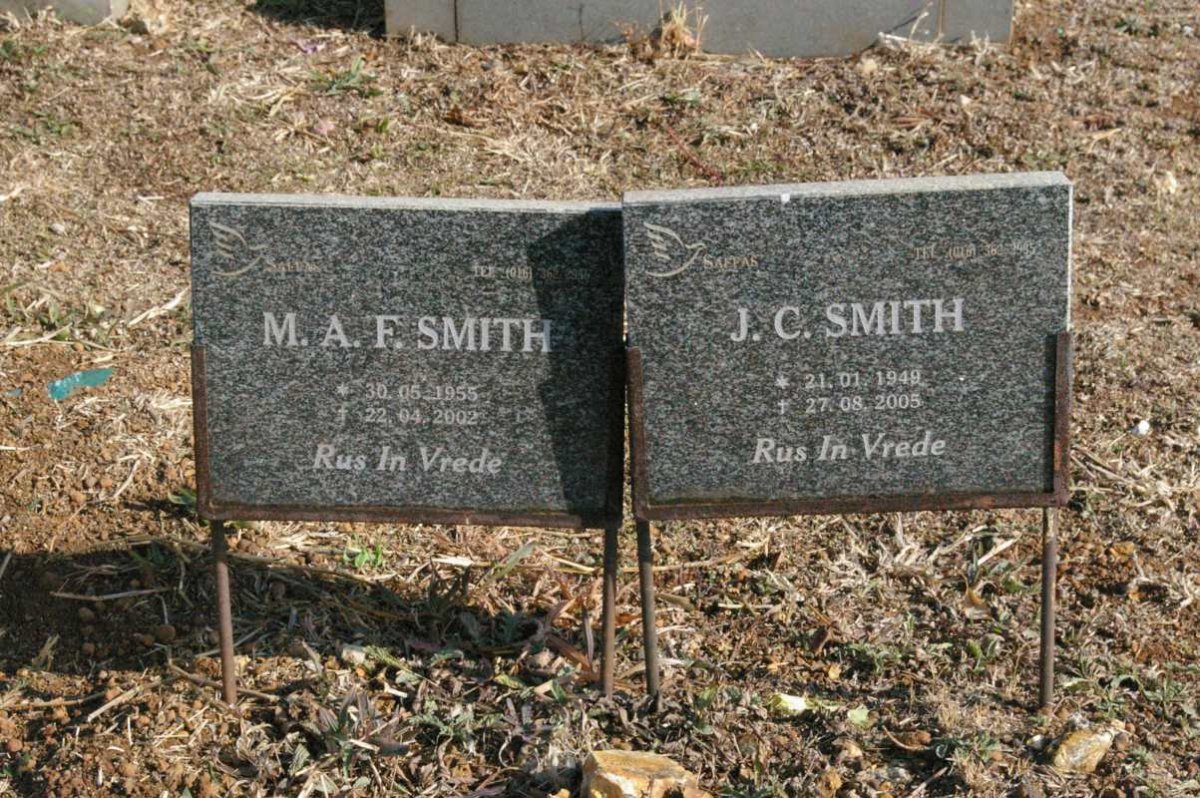 SMITH J.C. 1949-2005 &amp; M.A.F. 1955-2002