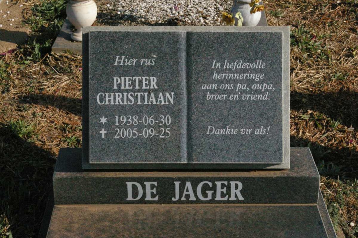 JAGER Pieter Christiaan, de 1938-2005