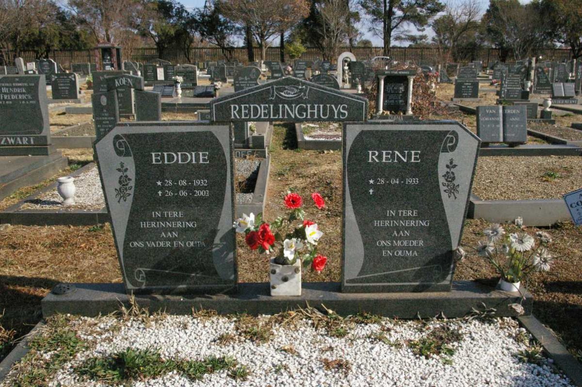 REDELINGHUYS Eddie 1932-2002 &amp; Rene 1933-