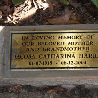 HARRIS  Jacoba Catharina 1918-2004