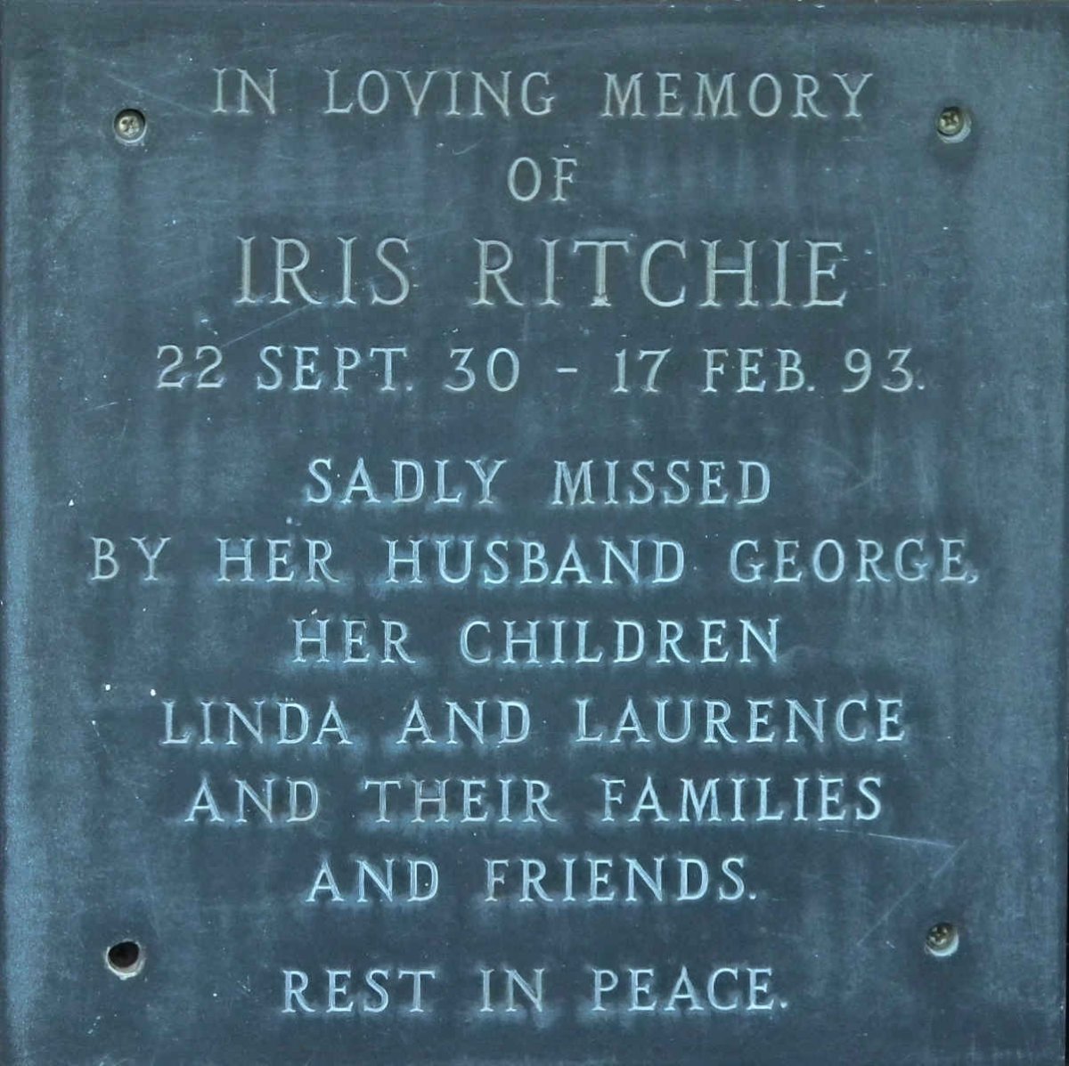 RITCHIE Iris 1930-1993