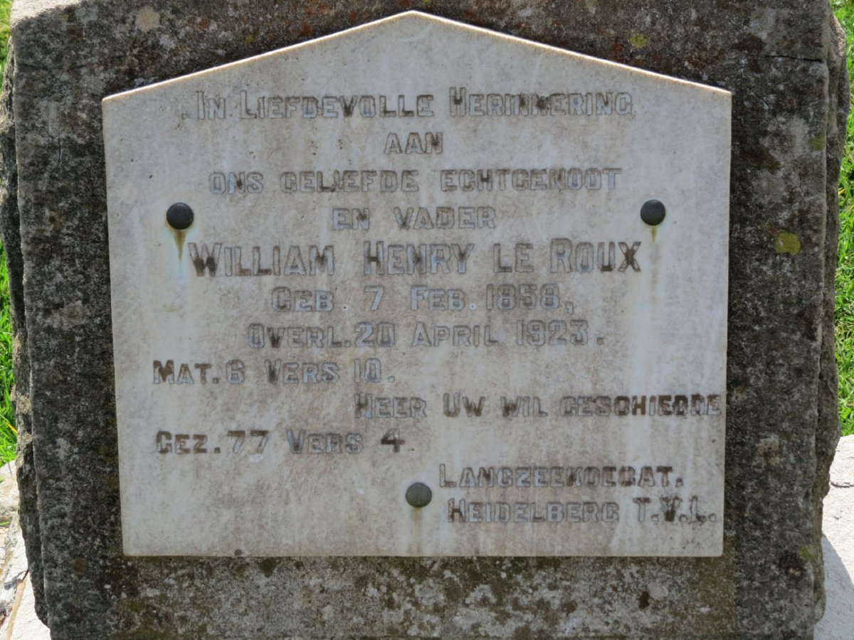 ROUX William Henry, le 1858-1923
