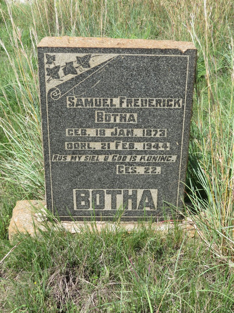 BOTHA Samuel Frederick 1873-1944