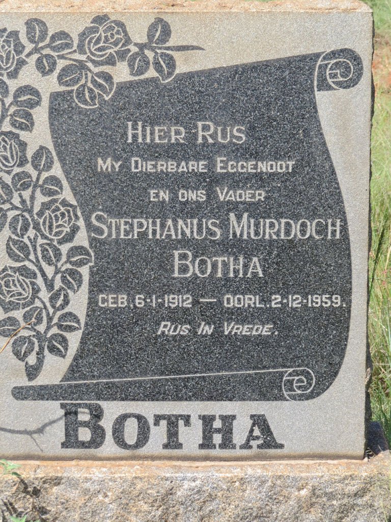 BOTHA Stephanus Murdoch 1912-1959
