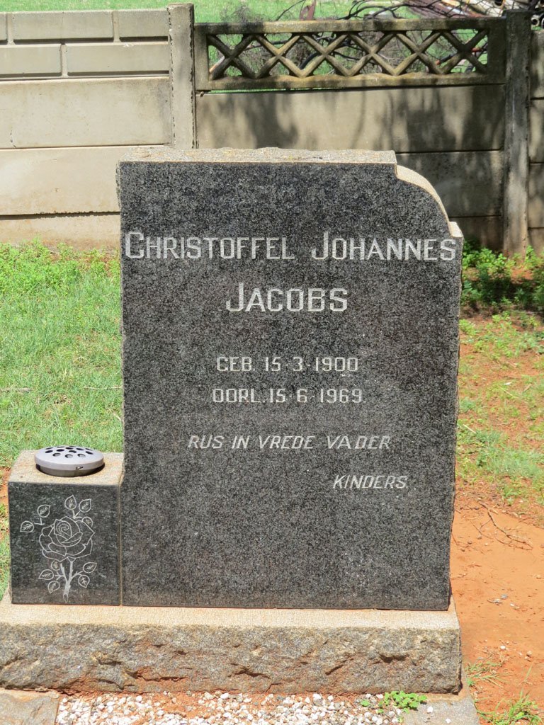 JACOBS Christoffel Johannes 1900-1969