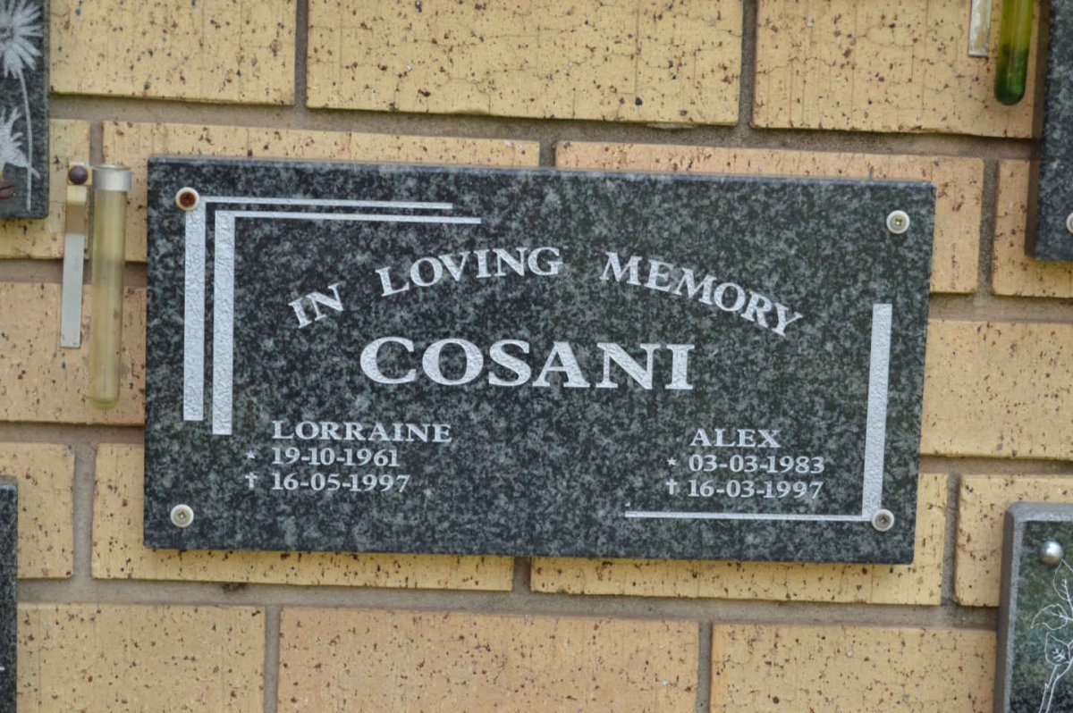 COSANI Lorraine 1961-1997 :: COSANI Alex 1983-1997