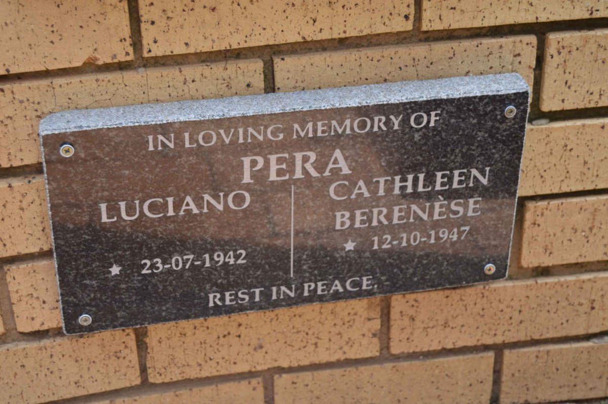 PERA Luciano 1942- &amp; Cathleen Berenèse 1947-