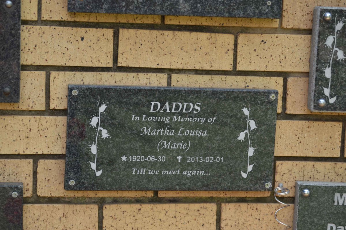 DADDS Martha Louisa 1920-2013