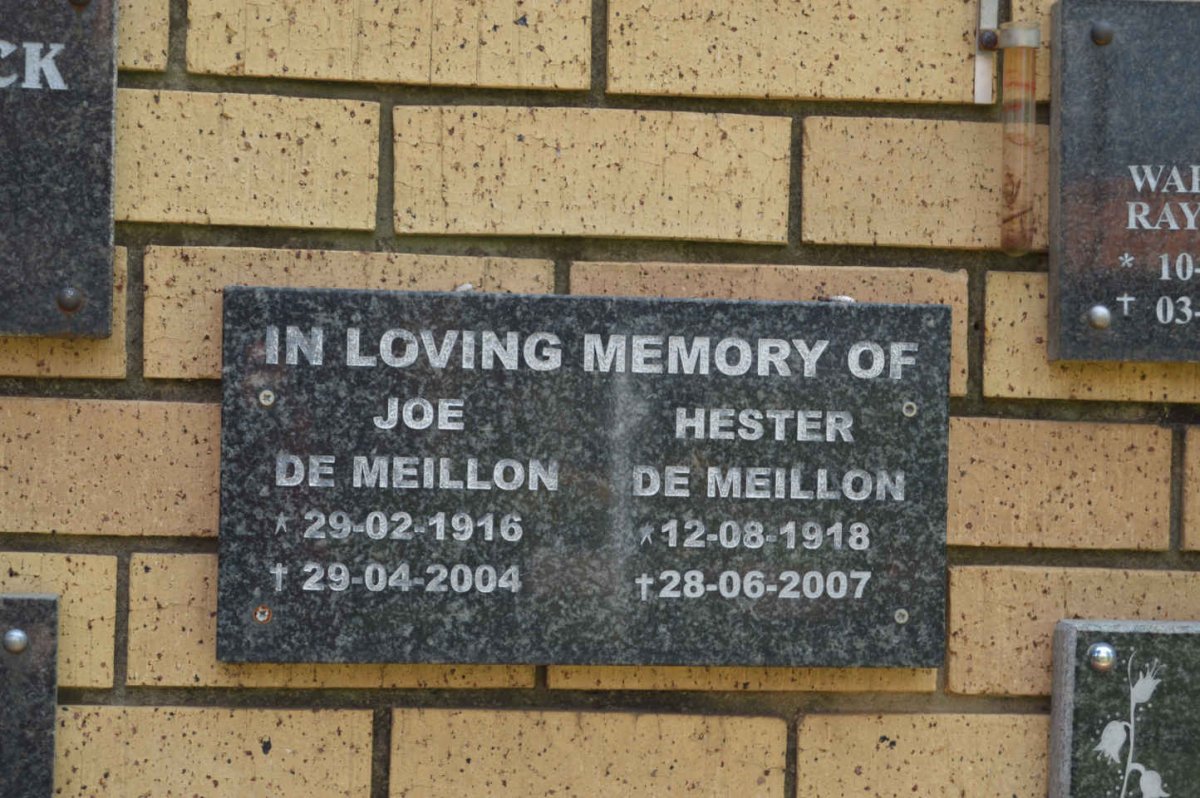 MEILLON Joe, de 1916-2004 &amp; Hester 1918-2007
