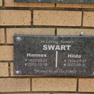 SWART Hannes 1923-2002 &amp; Hilda 1924-2007