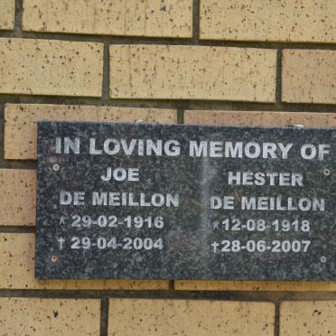 MEILLON Joe, de 1916-2004 &amp; Hester 1918-2007