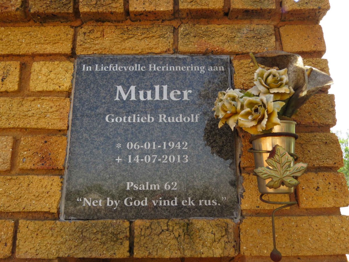 MULLER Gottlieb Rudolf 1942-2013