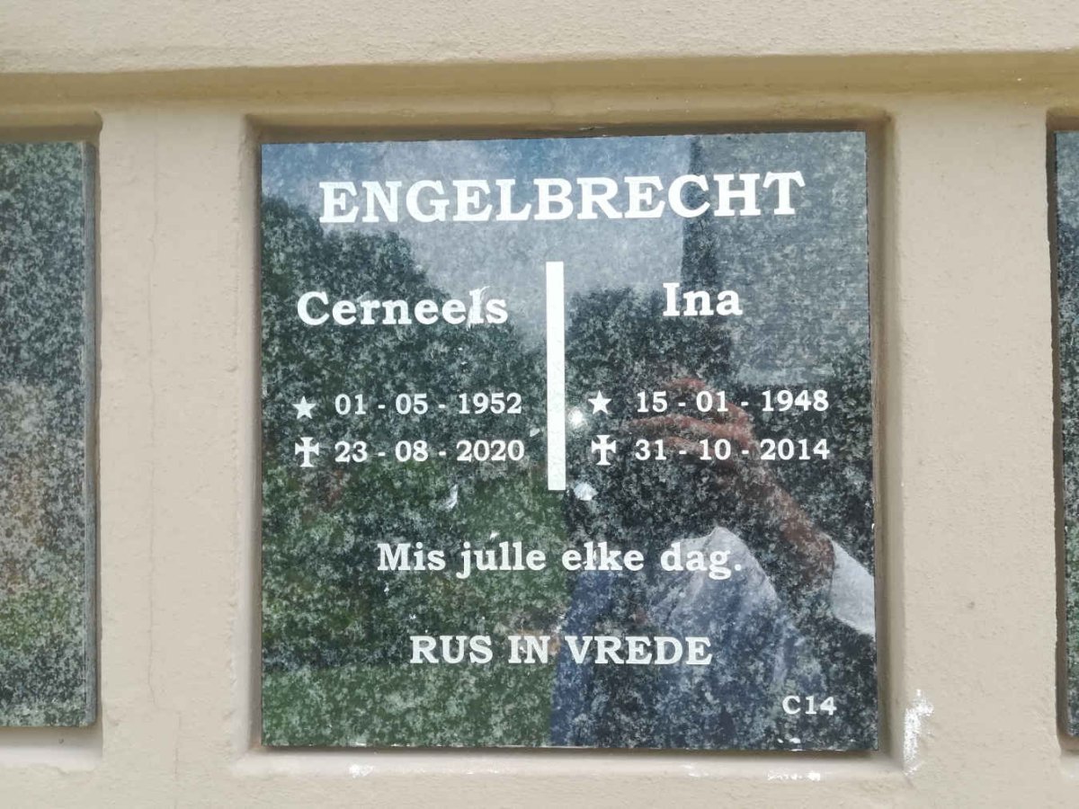 ENGELBRECHT Cerneels 1952-2020 &amp; Ina 1948-2014