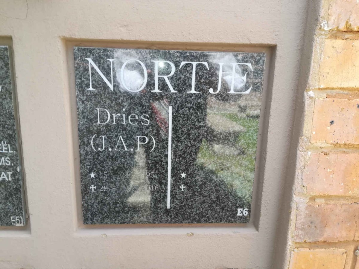 NORTJE J.A.P. 1951-2016