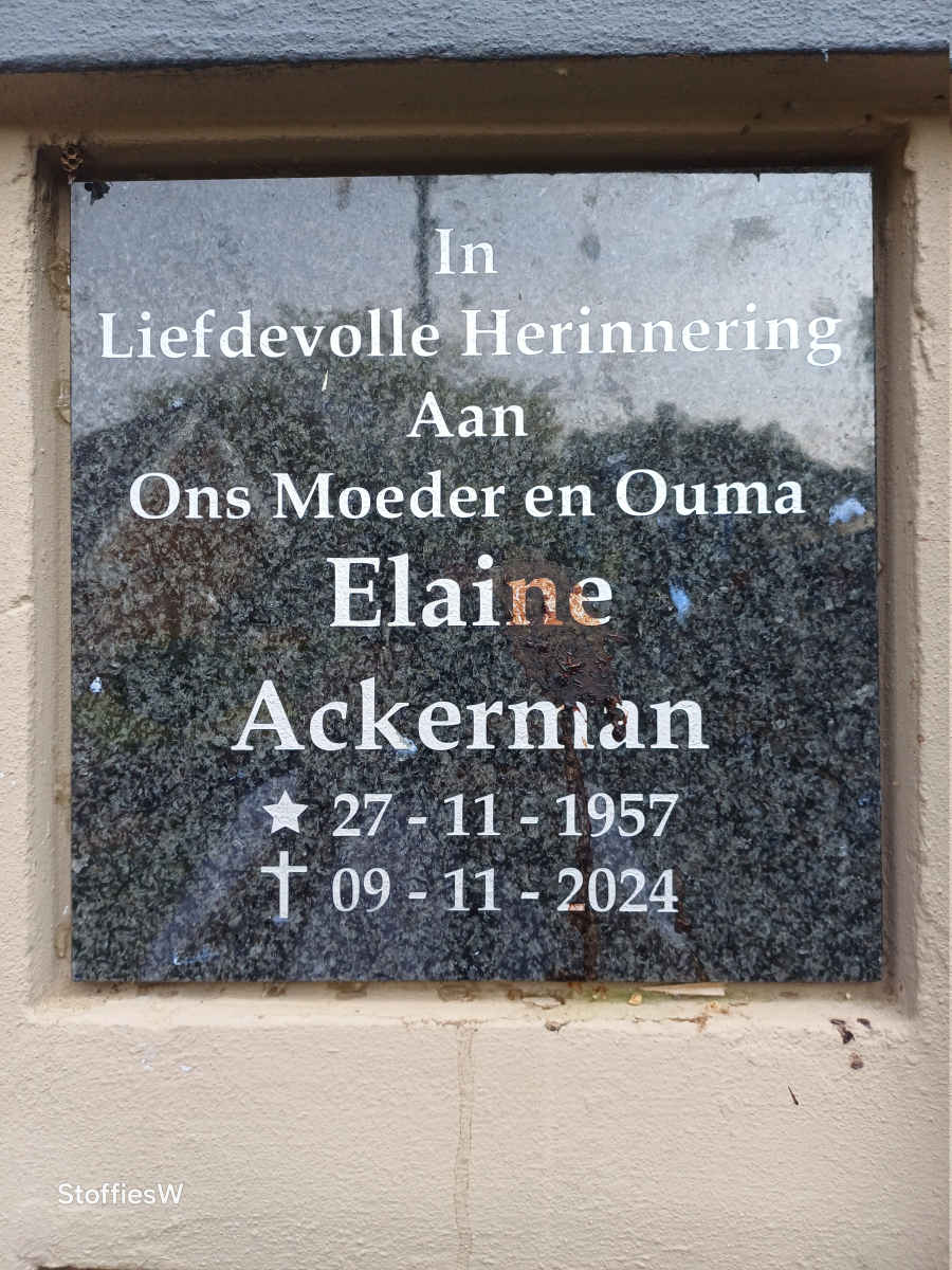 ACKERMAN Elaine 1957-2024