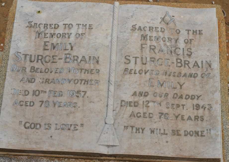BRAIN Francis, STURGE -1943 &amp; Emily -1957