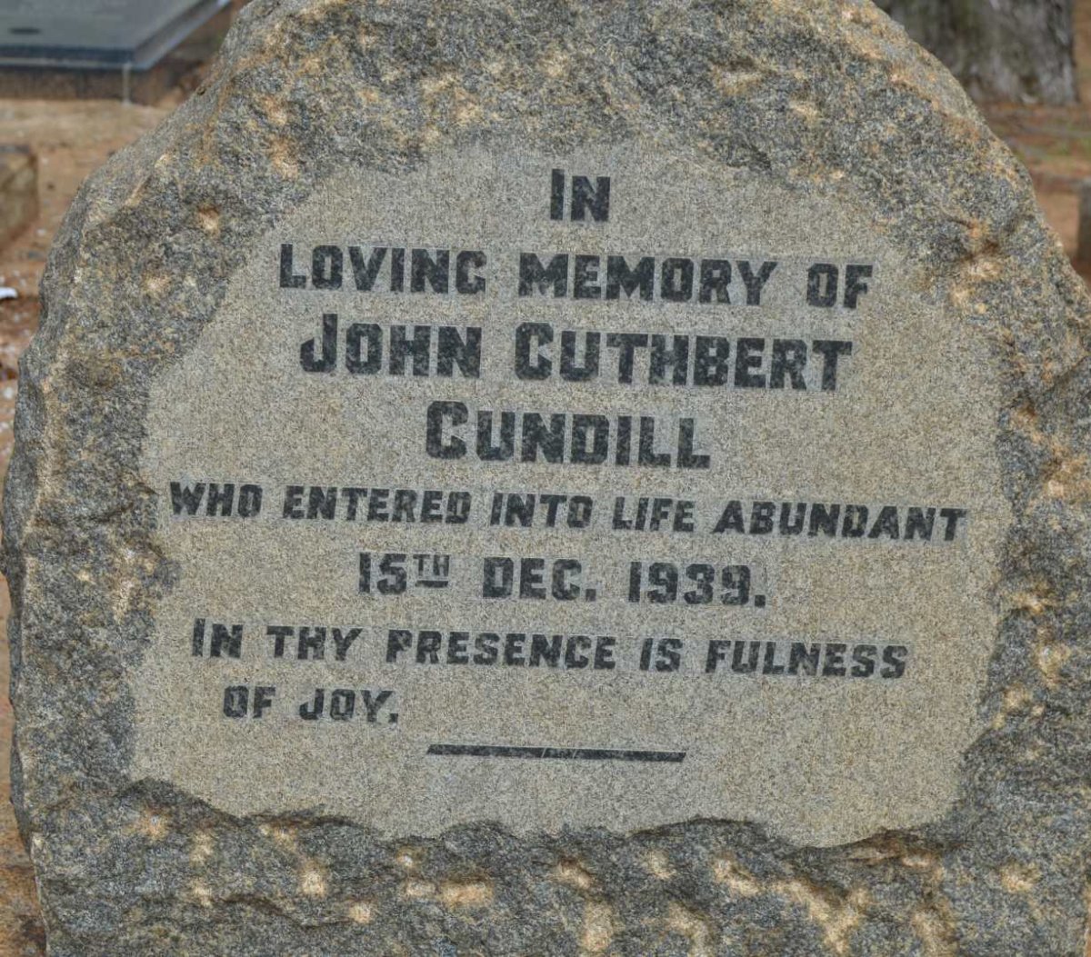 CUNDILL John Cuthbert -1939