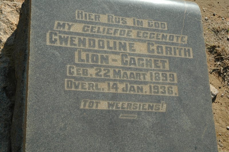 CACHET Gwendoline Corith, Lion 1899-1936
